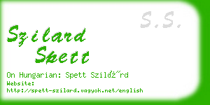 szilard spett business card